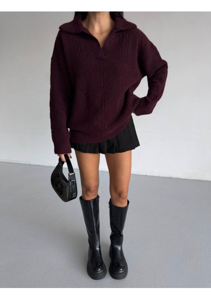 Lüks Kalın Yumuşak Desenli Basıc Sweat Kazak fiyatları