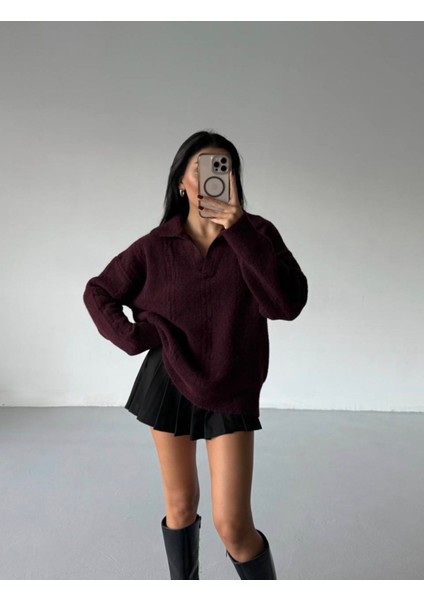 Lüks Kalın Yumuşak Desenli Basıc Sweat Kazak modelleri