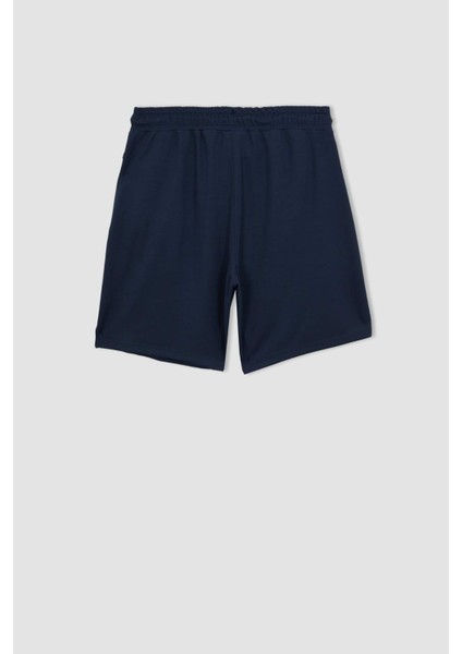 Slim Fit Dar Kesim Sporcu Standart Paça Şort V3030AZ23AU