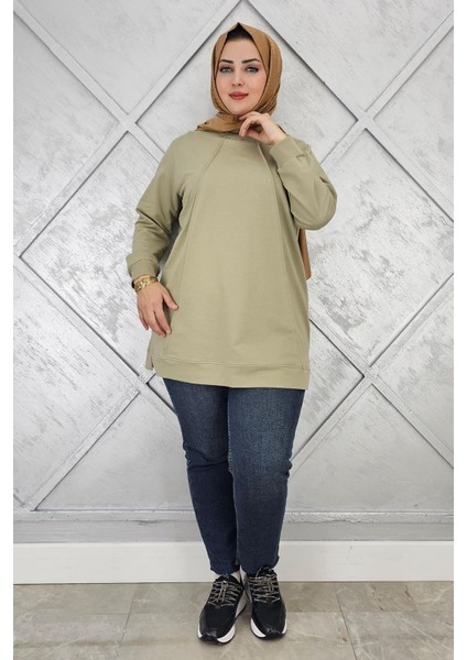 Kadın Nervür Dikim Taş Detaylı Tesettür Tunik fiyatları