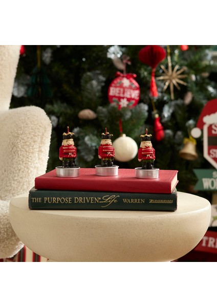 New Year Yılbaşı Nutcracker 3'lü Tealight Mum 11,5X5X7 cm fiyatları