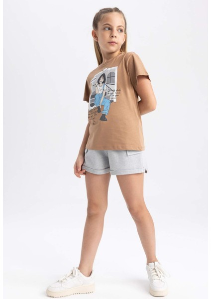 Kız Çocuk Kargo Fit Şort