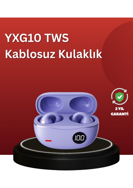 Techmrt YXG10 Açık Kulak Bluetooth Kulaklık – Klipsli, Güvenli Spor Tasarım, 30 Saat Pil