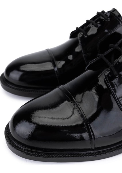 Erkek Hakiki Deri Siyah Rugan Klasik Ayakkabı 424 104 Erk Ayk SK25-26 Sıyah Rgn modelleri