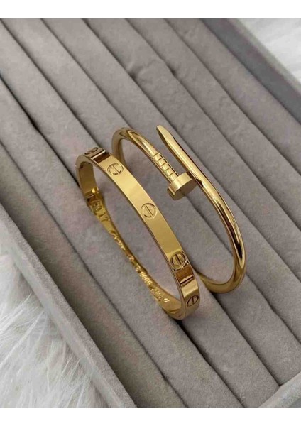 Gold Siyah 3lü Bileklik,kelepçe Seti Çelik Set fırsatları