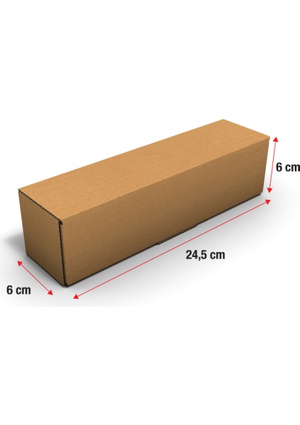 Ondüle 24,5X6X6 cm Testliner E-Ticaret Kargo Gönderi Kutusu fiyatları