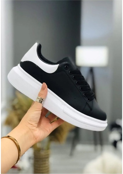 Kadın Erkek Unisex Bağcıklı Deri Yüksek Tabanlı Rahat Günlük Spor Ayakkabı Sneaker fiyatları