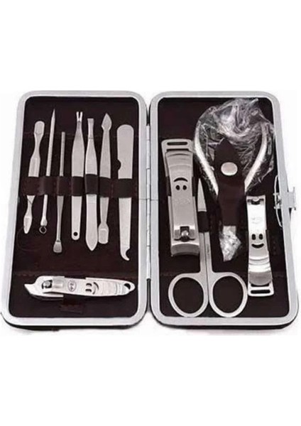 12 Parça Manikür Pedikür Seti Tırnak Bakımı Nasır Temizleme El Ayak Bakımı modelleri