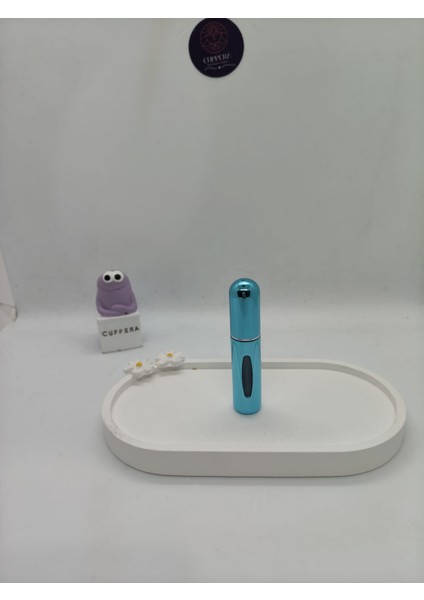 Mini Seyahat Parfüm Dolumlu Atomizer, Taşınabilir Parfüm Sprey Şişesi 5 ml (Açık Mavi)