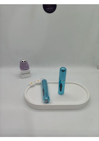 Mini Seyahat Parfüm Dolumlu Atomizer, Taşınabilir Parfüm Sprey Şişesi 5 ml (Açık Mavi) fırsatları