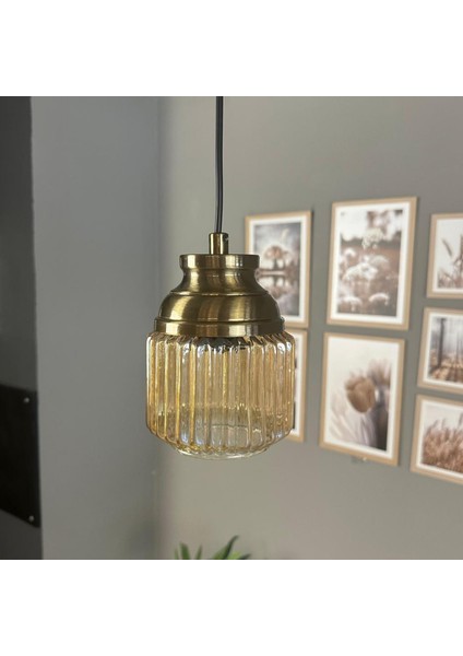 Jerno Cam Bal Rengi Tekli Avize Kum Saati Başlık Retro Sarkıt Lamba Salon Aydınlatma modelleri