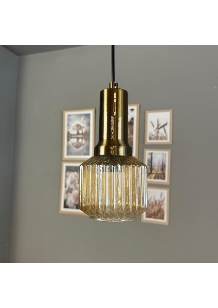 Jerno Cam Bal Rengi Tekli Avize Eskitme Fener Başlık Retro Sarkıt Lamba Salon Aydınlatma fırsatları