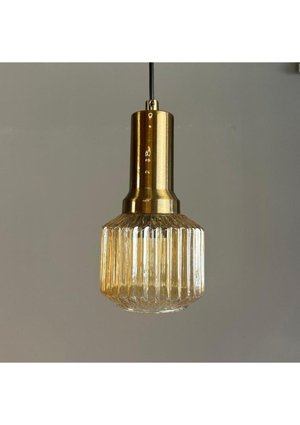 Jerno Cam Bal Rengi Tekli Avize Eskitme Fener Başlık Retro Sarkıt Lamba Salon Aydınlatma indirimleri