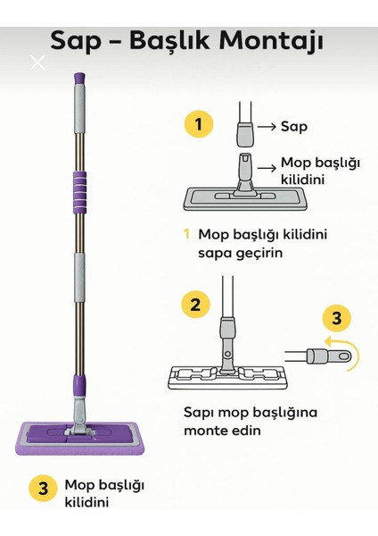 Premium Mikrofiber Temizlik Mopu – Duvar, Zemin, Tavan ve Cam Temizliği Için Çok Amaçlı Kullanım fırsatları