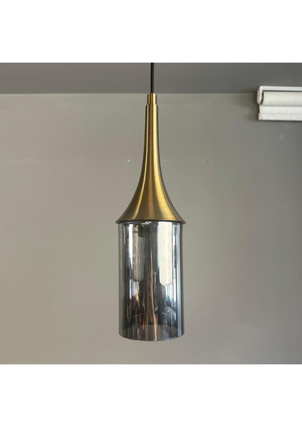 Windy Cam Füme Tekli Avize Eskitme Külah Başlık Retro Sarkıt Lamba Salon Aydınlatma indirimleri