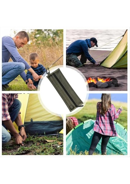 Kamp Aksesuarları Depolama Çantası Su Geçirmez Cep Kampı Aksesuarları Depolama Peg Çanta Ağır Dermi Oxford Dayanıklı Kahverengi (Yurt Dışından)