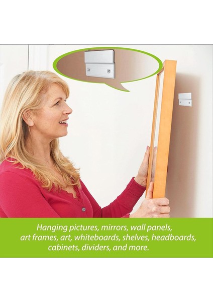 10PAIR Kullanıcı Hağır Heak Derece Metal Askısı Fotoğraf Rafı Sanat Çerçevesi Duvar Donanımı Z-Barfor Kanca Aynası (Yurt Dışından) fırsatları