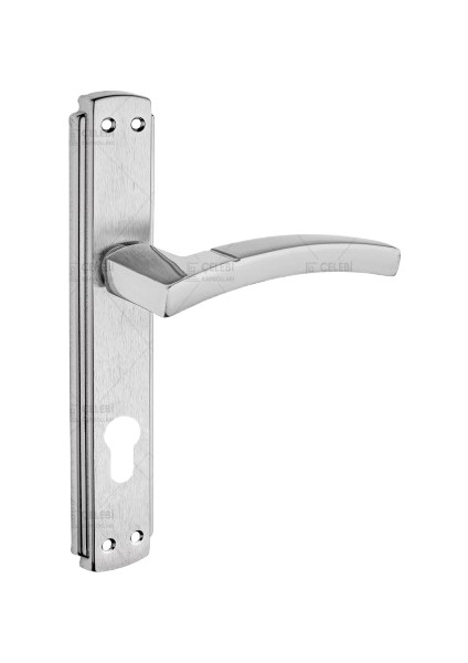 Balmondi Aynalı Nikel Saten Yale Kapı Kolu