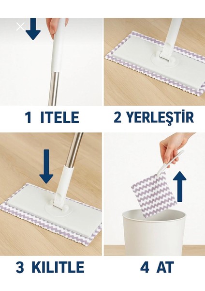 Bezleri Kendi Alabilen Akıllı Mop – El Değmeden Bezi Atan ve Cam Temizlemeye Uygun Cımbızlı Mop modelleri