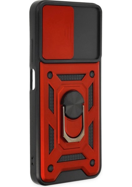 Xiaomi Poco M5 Kılıf Pars Lens Yüzüklü Silikon - Kırmızı fiyatları