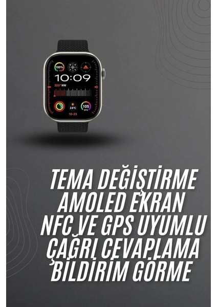 Akıllı Saat 2.02 Inch Nabız Ölçer Arama Konuşma Müzik Dinleme