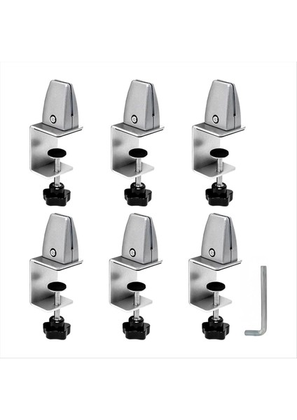 Alüminyum Ayarlanabilir Hapşırma Koruma Destek Klibi Akrilik Için Uygun 1/8 Ila 1 Inç Paneller Için Yumruk Bölüm Klibi Yok (Yurt Dışından)