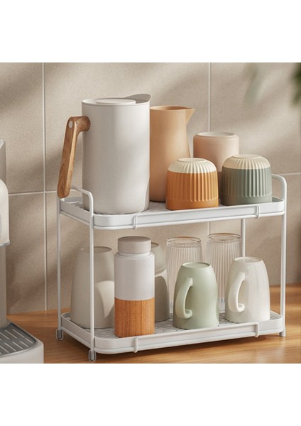 Kahve Fincanı Gıda Sınıfı Metal Kupa Rafı Stand Çok Fonksiyonlu Depolama Rafı Rustop Grove Cup Drenaj Tutucu A (Yurt Dışından) modelleri