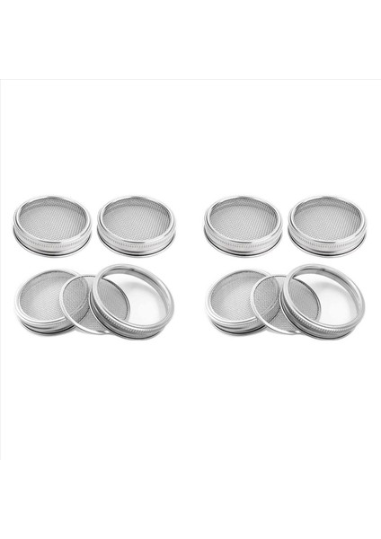 8 Paket Paslanmaz Çelik Filizleme Kavanozu Geniş ve Geniş Ağızlı Mason Kavanozu Büyüyen Filizler Için (Yurt Dışından)