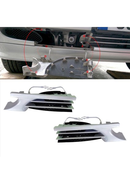 2paır Araç Ön Tampon Çekme Kanca Kapağı Kapak Çekme Deliği Kapak Römork Kapağı Mercedes Benz C Sınıfı W202 1998-2001 (Yurt Dışından) fırsatları