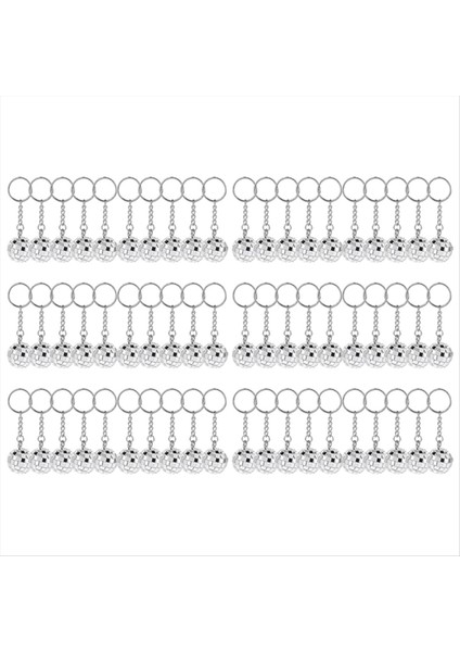 60PCS Mini Disko Top Anahtarlık 70S Disko Parti Iyilikleri Ayna Topu Anahtarlık Anahtarlık Seti Disko Tema Parti Dekorasyonları (Yurt Dışından)