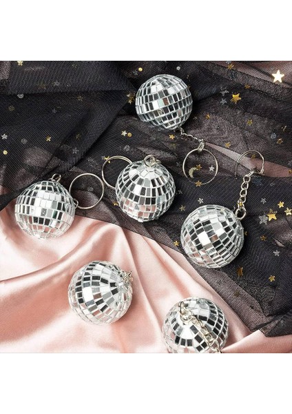 60PCS Mini Disko Top Anahtarlık 70S Disko Parti Iyilikleri Ayna Topu Anahtarlık Anahtarlık Seti Disko Tema Parti Dekorasyonları (Yurt Dışından) modelleri