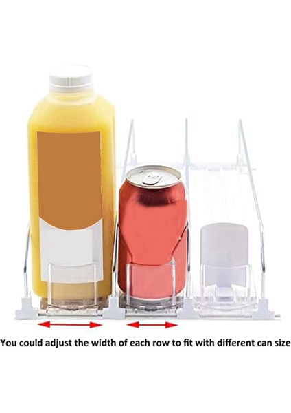 4x Buzdolabı-Beyaz Otomatik Itici Kayması Için 4x Içecek Organizatörü 15 Kutuya Kadar Buzdolabı Tutkunları Için Soda Dağıtıcı (Yurt Dışından) modelleri