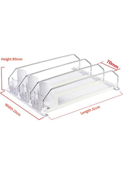 4x Buzdolabı-Beyaz Otomatik Itici Kayması Için 4x Içecek Organizatörü 15 Kutuya Kadar Buzdolabı Tutkunları Için Soda Dağıtıcı (Yurt Dışından) fırsatları