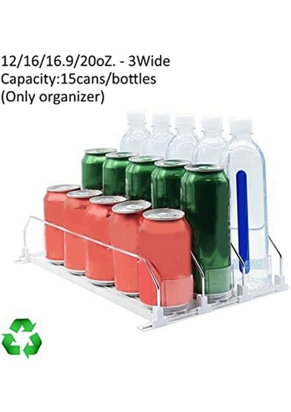 4x Buzdolabı-Beyaz Otomatik Itici Kayması Için 4x Içecek Organizatörü 15 Kutuya Kadar Buzdolabı Tutkunları Için Soda Dağıtıcı (Yurt Dışından) indirimleri