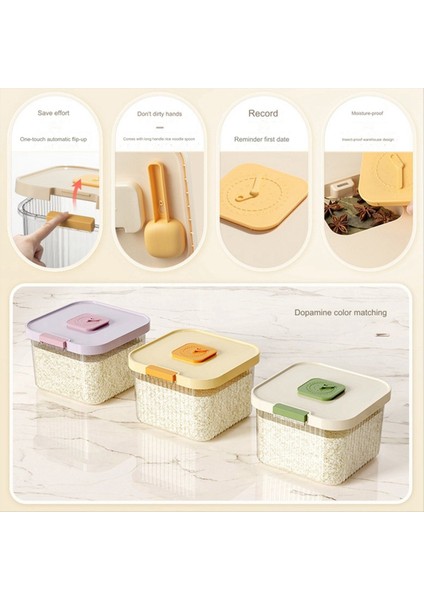 Nem Kanıtı Böcek Kanıtı Pirinç Kutusu 10KG Tahıl Mühürlü Kavanoz Konteyner Kovası Kova Depolama Evcil Hayvan Kutusu Kapak C (Yurt Dışından) modelleri