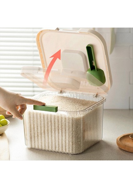 Nem Kanıtı Böcek Kanıtı Pirinç Kutusu 10KG Tahıl Mühürlü Kavanoz Konteyner Kovası Kova Depolama Evcil Hayvan Kutusu Kapak C (Yurt Dışından) fırsatları