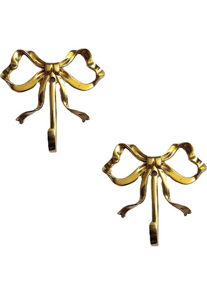 2x Bow Hook Tek Askı Altın Kat Hooklar Yay Şekilli Duvar Kancası Duvar Asılı Ceket Kanca Banyo Duvar Kancası B (Yurt Dışından)