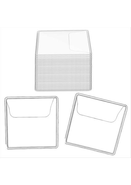 150PCS Tek Cep Sikke Flip Para Kılıf Tutucuları Temiz Pvc Para Koruyucular Plastik Para Tutucuları (2 2 x 2 Inç Kare) (Yurt Dışından)