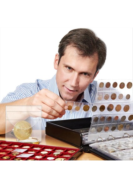 150PCS Tek Cep Sikke Flip Para Kılıf Tutucuları Temiz Pvc Para Koruyucular Plastik Para Tutucuları (2 2 x 2 Inç Kare) (Yurt Dışından) modelleri