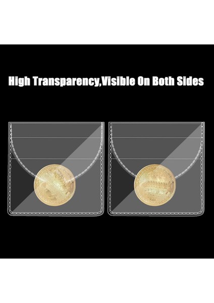 150PCS Tek Cep Sikke Flip Para Kılıf Tutucuları Temiz Pvc Para Koruyucular Plastik Para Tutucuları (2 2 x 2 Inç Kare) (Yurt Dışından) fırsatları