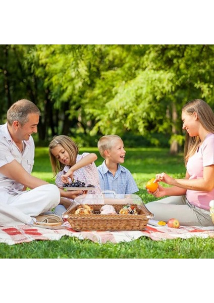 Kapaklı Sepet Yemek Için Kapaklı Sepet Masa Üstü Yemek Servis Sepeti Dokuma Piknik Sepeti Bej Servis Için Ekmek Sepeti (Yurt Dışından) fiyatları