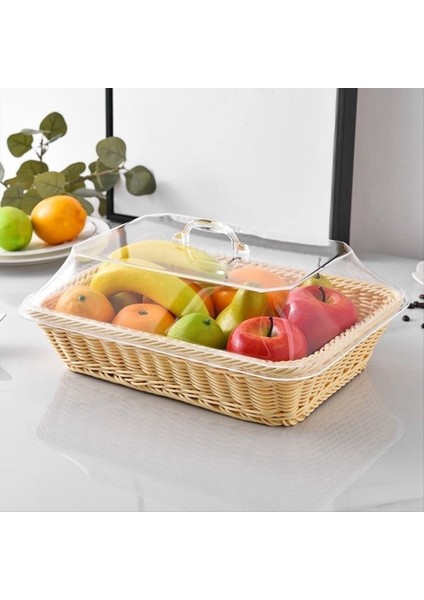 Kapaklı Sepet Yemek Için Kapaklı Sepet Masa Üstü Yemek Servis Sepeti Dokuma Piknik Sepeti Bej Servis Için Ekmek Sepeti (Yurt Dışından) modelleri