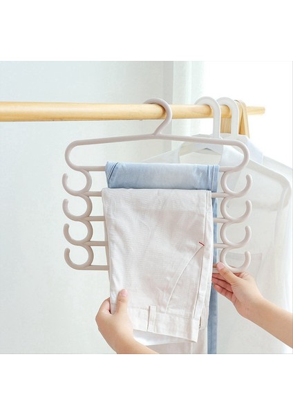 Pantolon Raf Çok Fonksiyonlu Evde Tasarruf Uzay Çok Katlı Pantolon Pantolon Pantolon Dolap Renk Giysileri Peg 5 Katmanlar A (Yurt Dışından) fiyatları