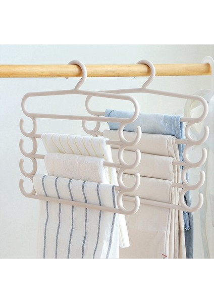 Pantolon Raf Çok Fonksiyonlu Evde Tasarruf Uzay Çok Katlı Pantolon Pantolon Pantolon Dolap Renk Giysileri Peg 5 Katmanlar A (Yurt Dışından) modelleri