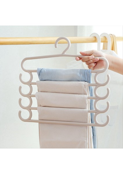 Pantolon Raf Çok Fonksiyonlu Evde Tasarruf Uzay Çok Katlı Pantolon Pantolon Pantolon Dolap Renk Giysileri Peg 5 Katmanlar A (Yurt Dışından) fırsatları