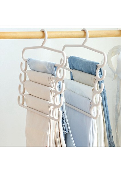 Pantolon Raf Çok Fonksiyonlu Evde Tasarruf Uzay Çok Katlı Pantolon Pantolon Pantolon Dolap Renk Giysileri Peg 5 Katmanlar A (Yurt Dışından) indirimleri