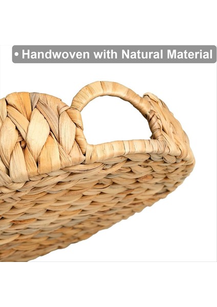 Taraklı Kenar Yuvarlak Tepsisi Yerleşik Tutamaklı Yuvarlak Servis Tepsisi Sehpa Için Dekorasyon Tepsisi Rattan Tepsisi (Yurt Dışından) fiyatları