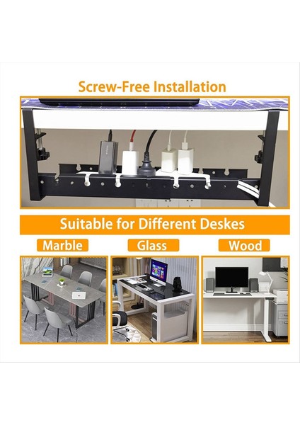 Masa Kablo Depolama Rafı Altında Exandable Management Tepsi Masa Soketi Tutucu Kablo Kablosu Güç Şerit Adaptörü 2pcs (Yurt Dışından) indirimleri