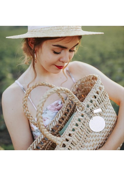 40PIECES Akrilik Anahtarlık Boşlukları Püsküllü ve Anahtar Halkalar 2 Inç Yuvarlak Parıltı Dıy Anahtar Zanaat ve Sanat Için Akrilik (Yurt Dışından) indirimleri