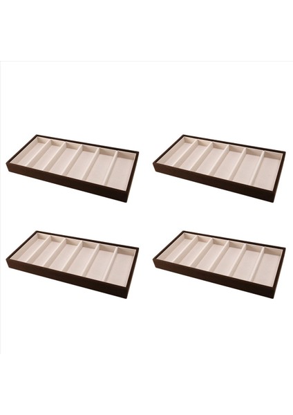 4x 6 Gözlükler Görüntüleme Çantası Güneş Gözlüğü Saklama Kutusu Gözlükler Ekran Tepsisi Tutucu Üst Pazen Açın (Yurt Dışından)